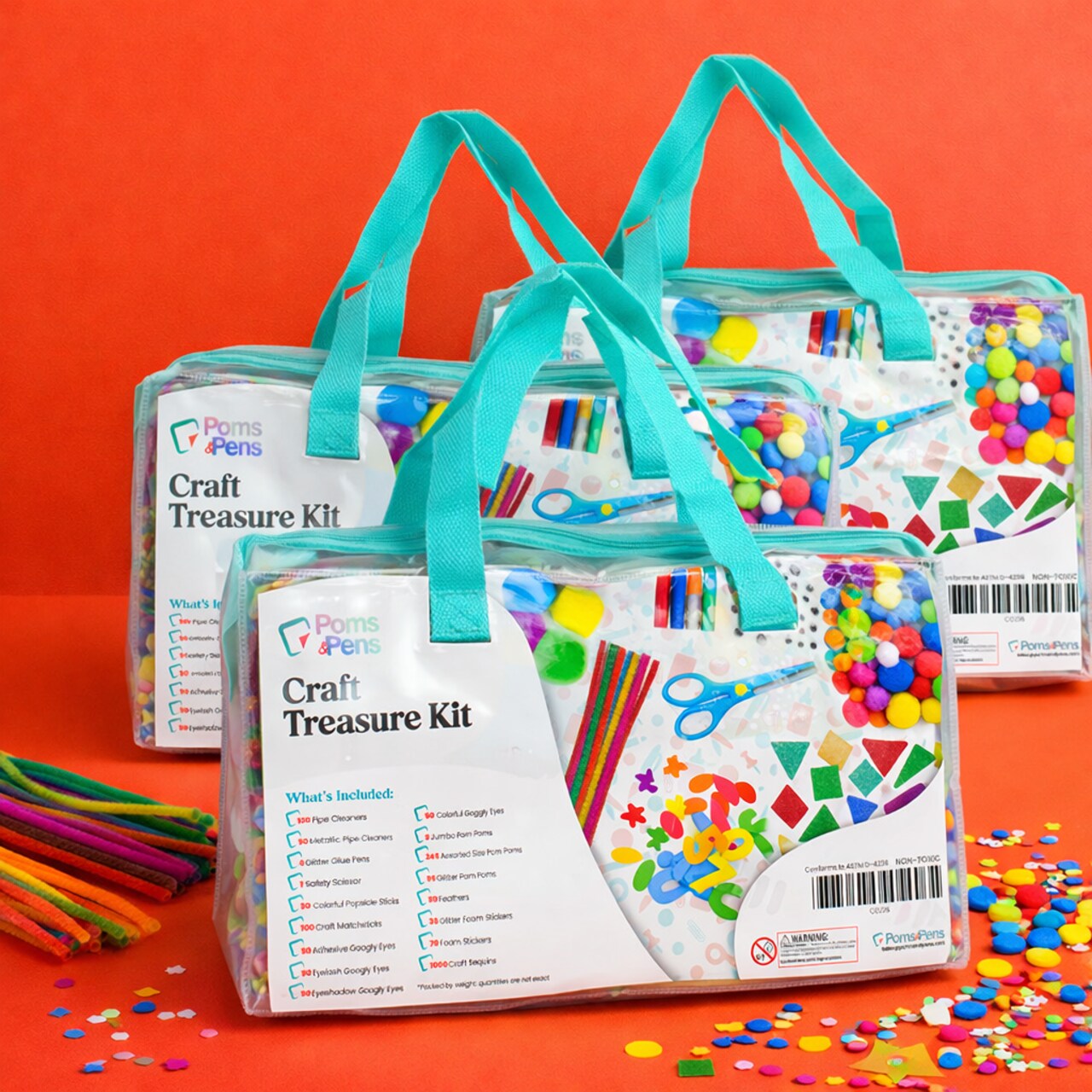 Mega Kids Arts & Crafts Supply Kits – Classroom Value Packs (3, 6, 12 or 24 Individual Kits)